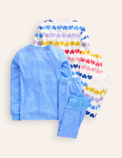 Twin Pack Snug Pajamas-Fair Isle Hearts