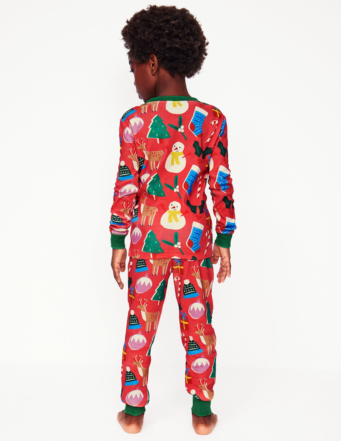 Twin Pack Snug Pajamas-Jam Red Christmas