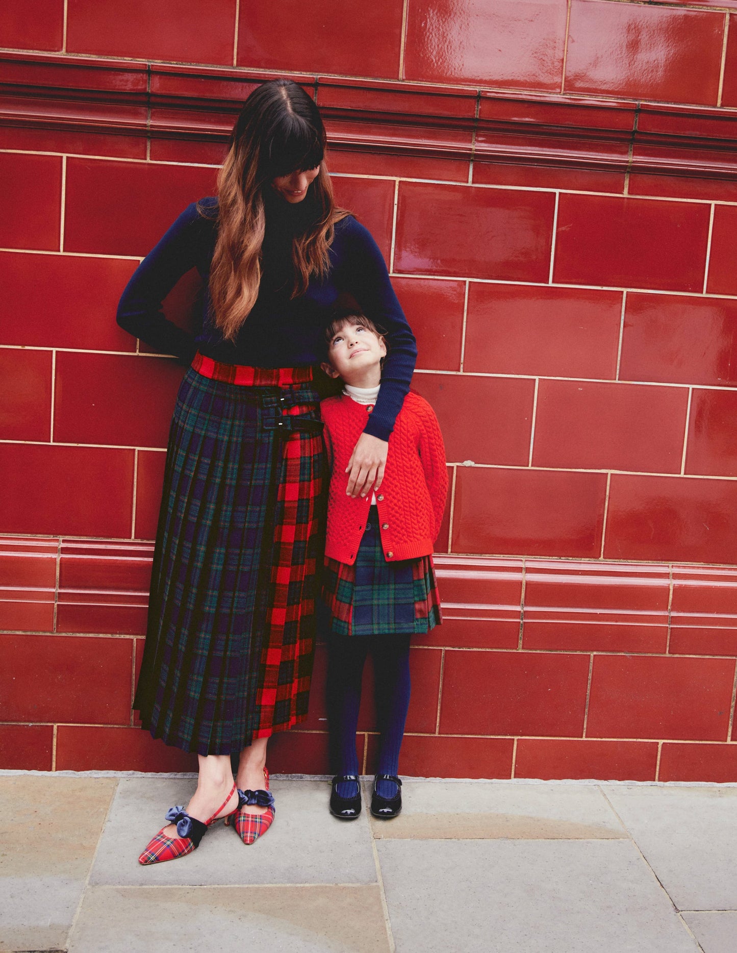 Helen Kilt-Red and French Navy Check