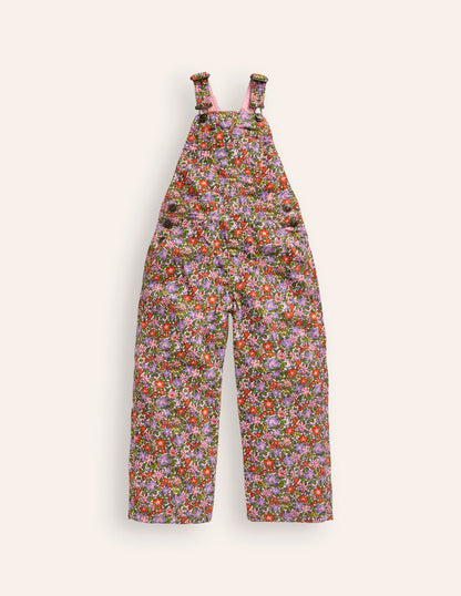 Straight Leg Dungaree-Aster Purple Flowerbed