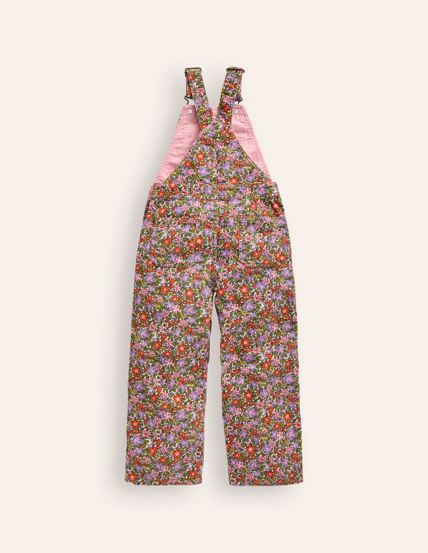 Straight Leg Dungaree-Aster Purple Flowerbed