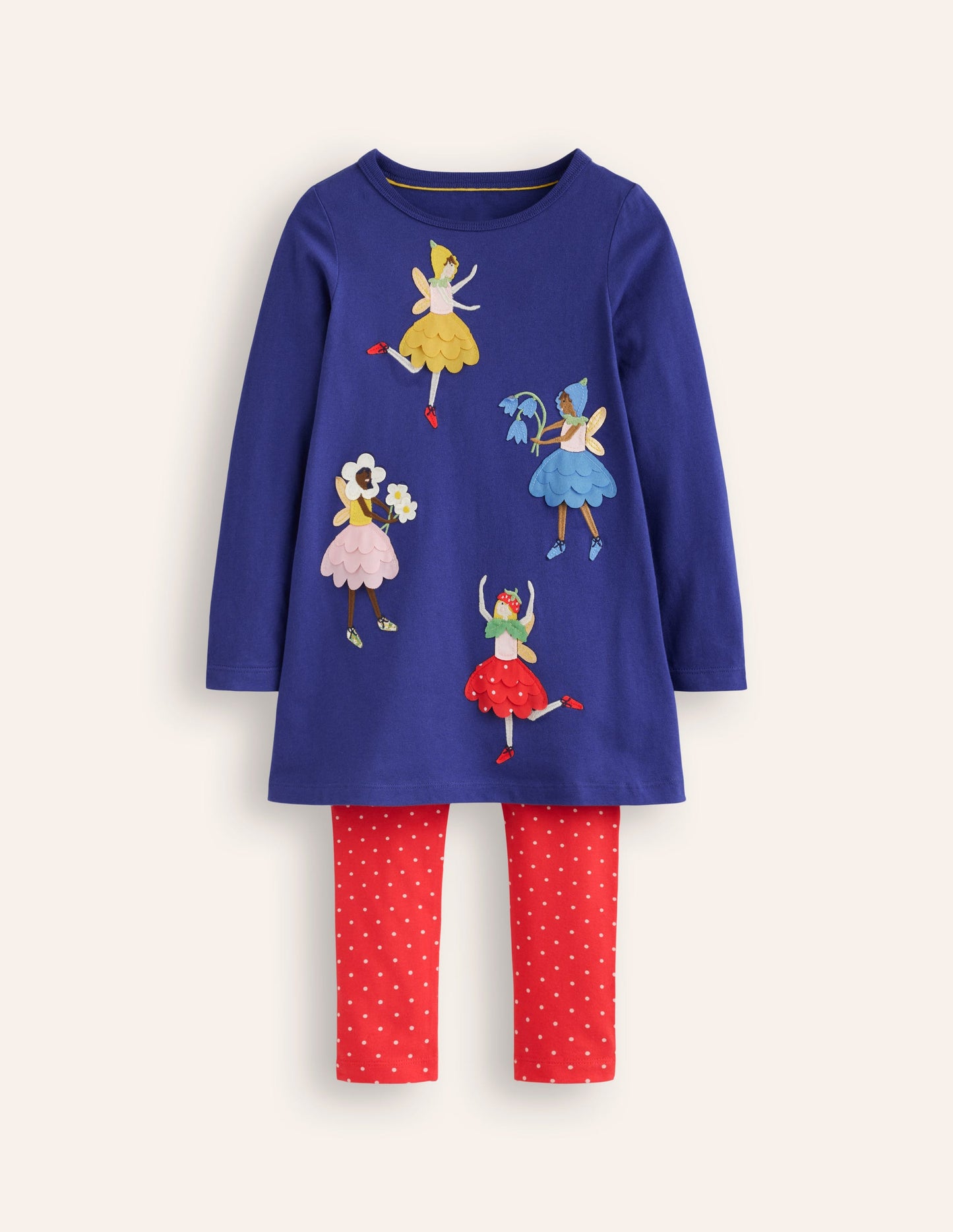 Appliqué Tunic and Legging Set-Starboard Blue Fairies