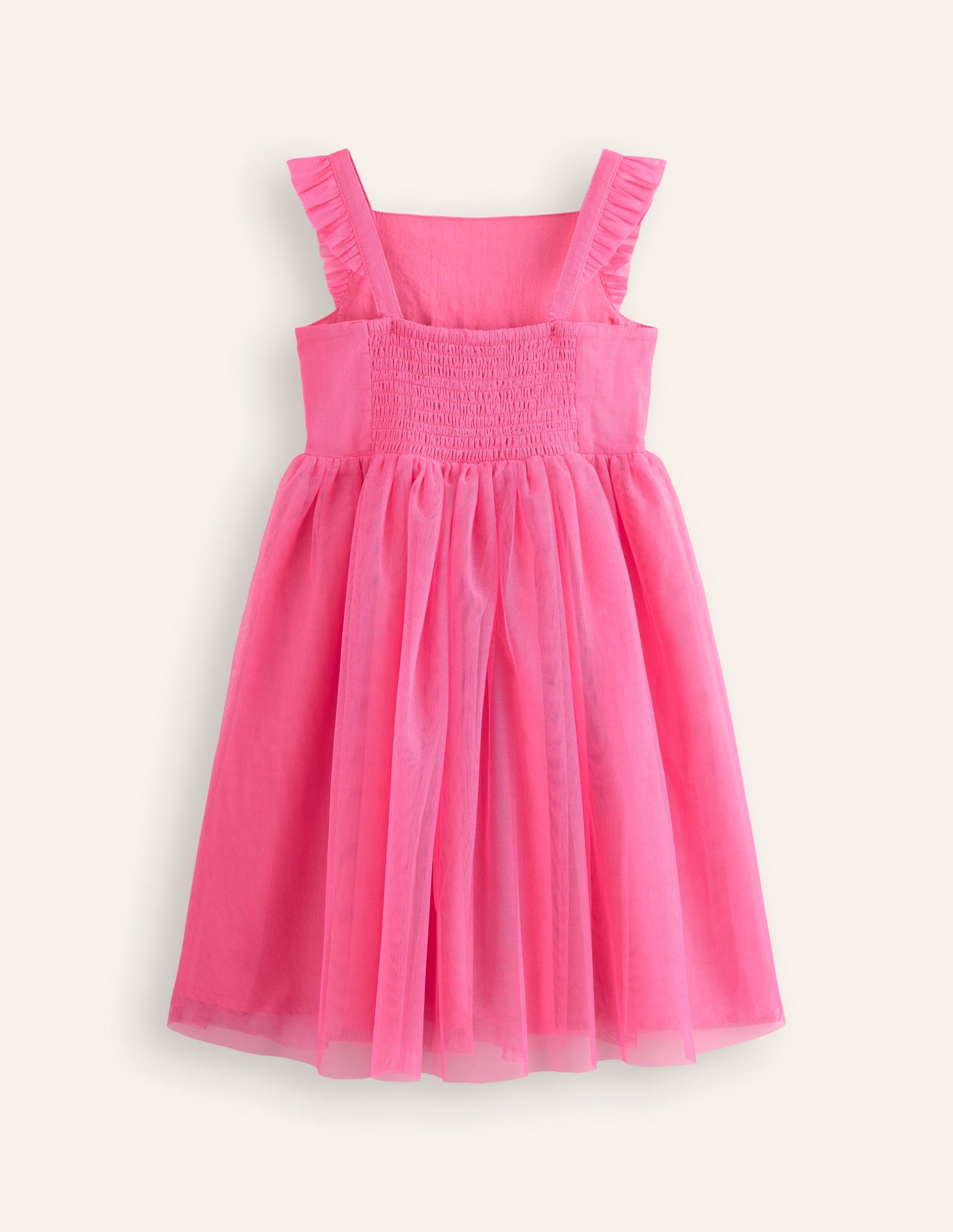 Appliqué Tulle Dress-Rose Petal Pink