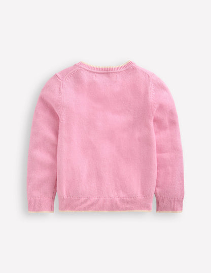 Fun Logo Jumper-Chalk Pink Ballerina