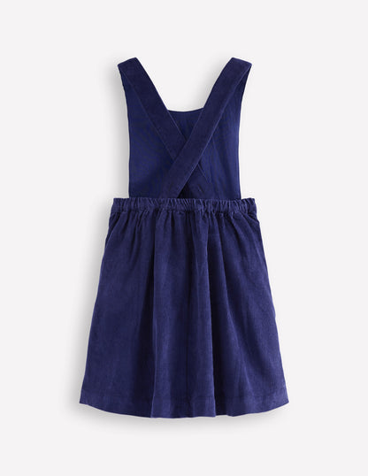 Lucilla Pinafore Dress-Starboard Blue Cherries