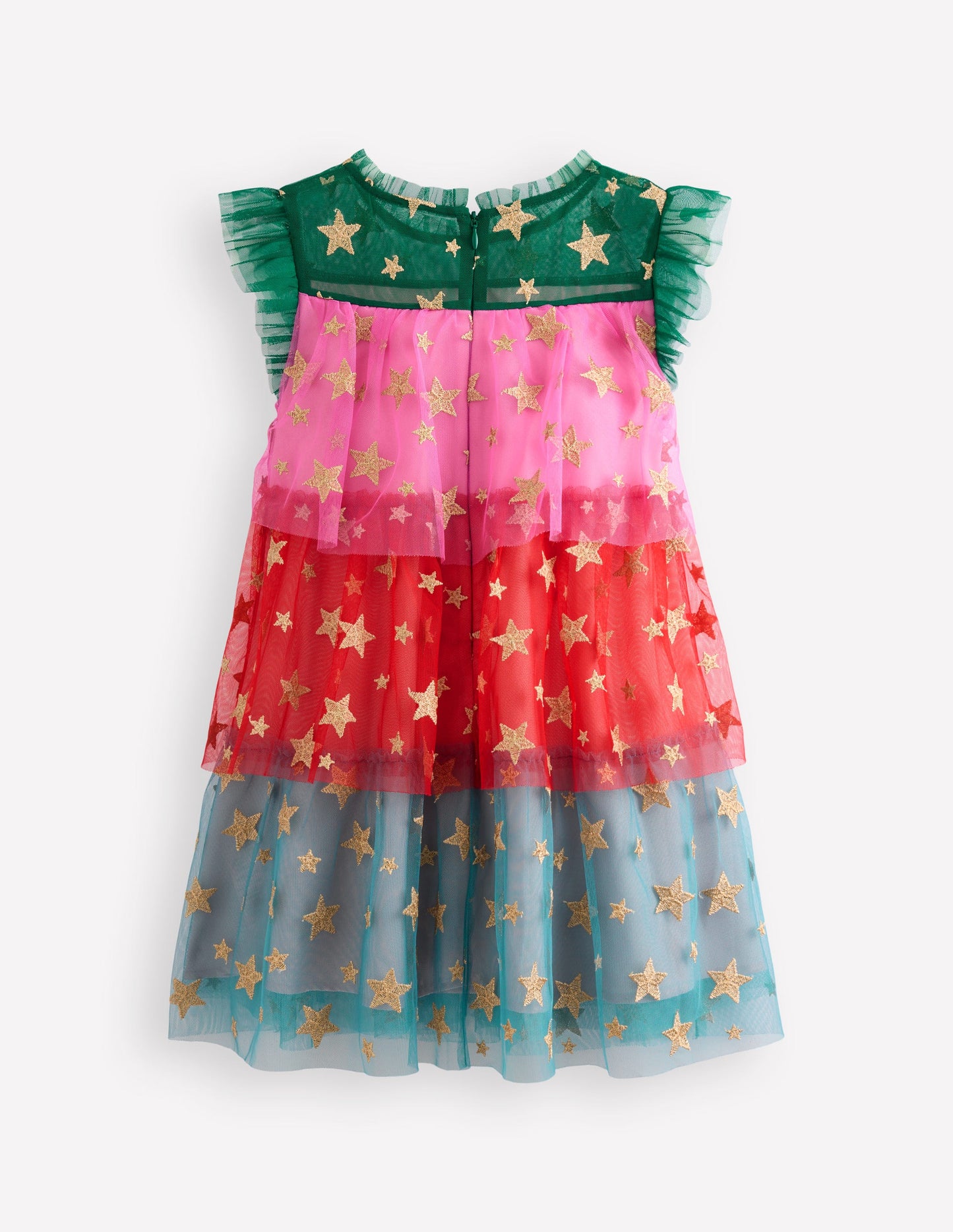 Tiered Tulle Dress-Multi Stars