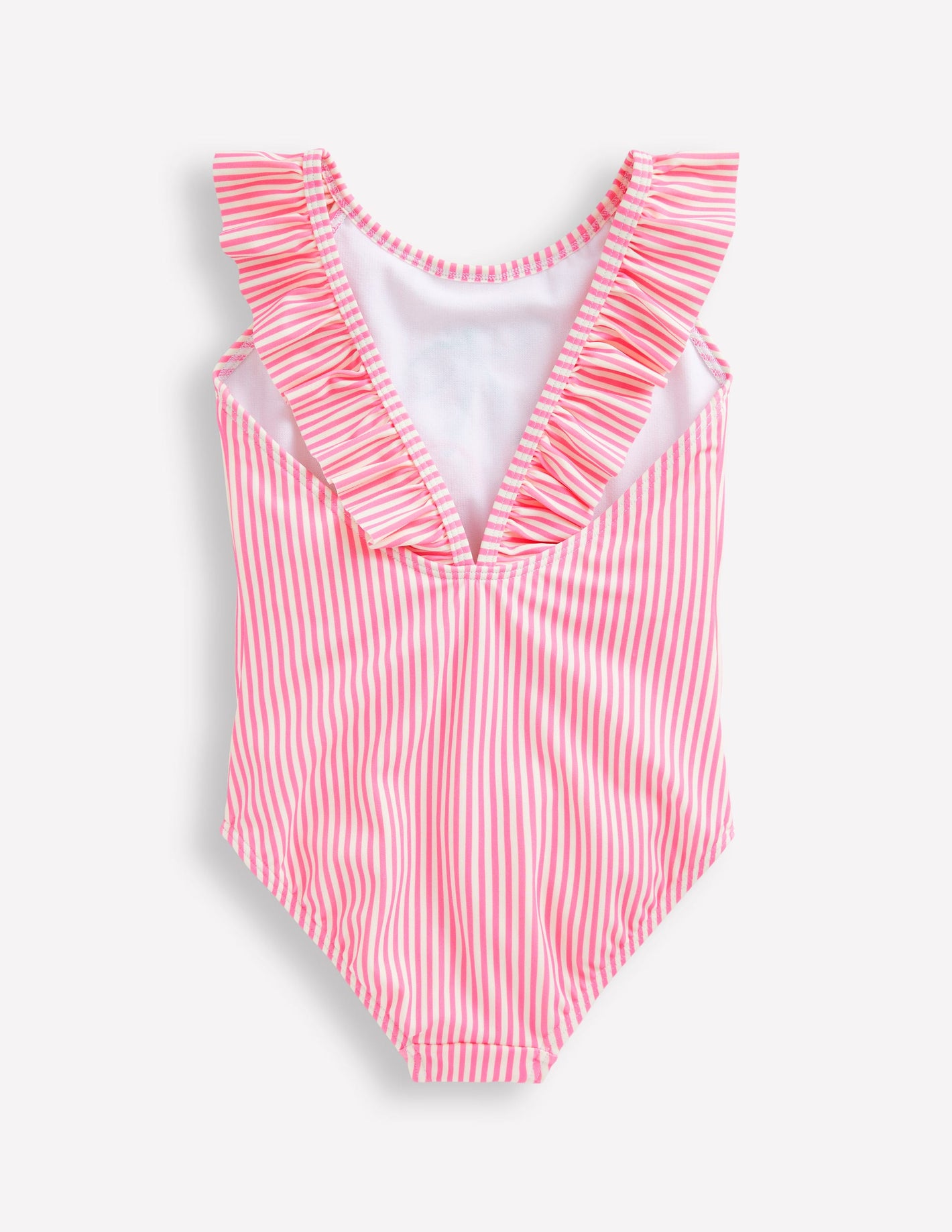 Hallie Frill Strap Swimsuit-Cosmos Pink Cherry