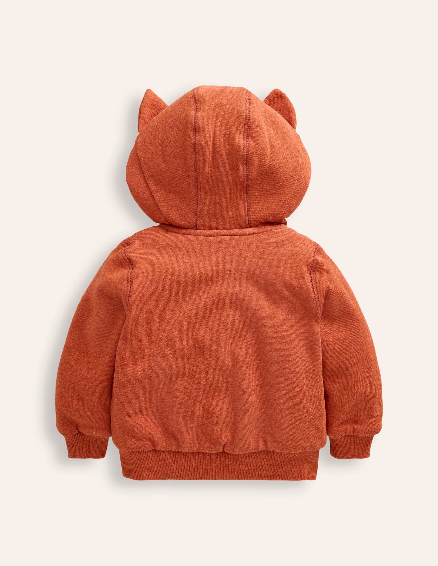 Shaggy lined Hoody-Terracotta Fox