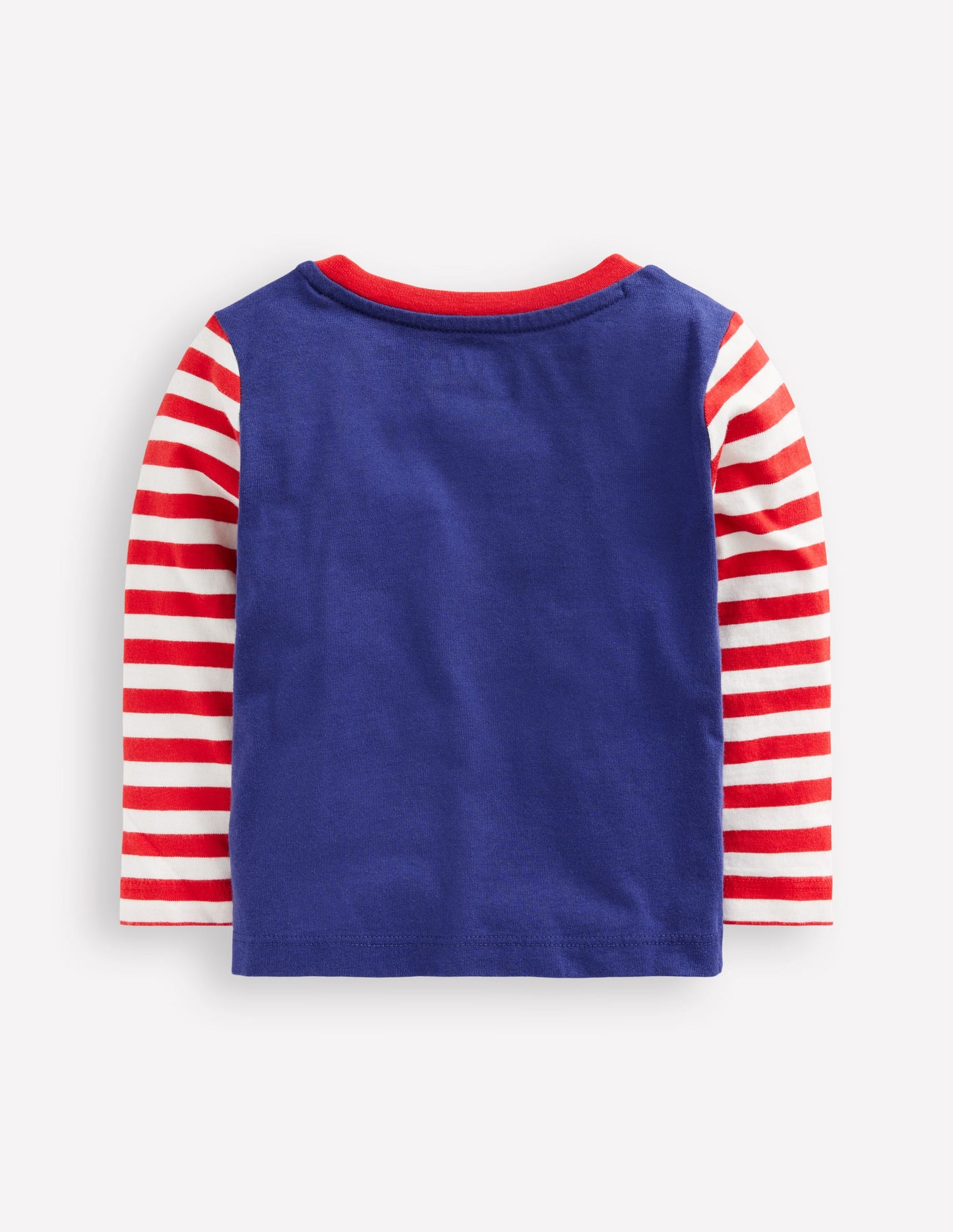 Long Sleeve Applique T-shirt-Starboard Blue House