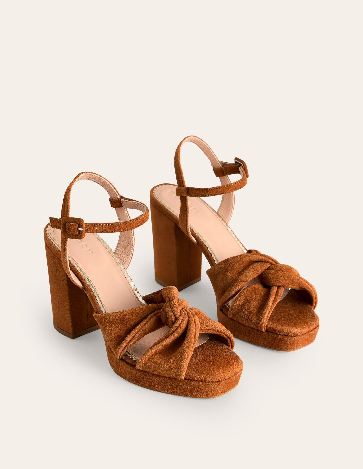 Twist Front Platform Sandals-Ginger Snap Suede