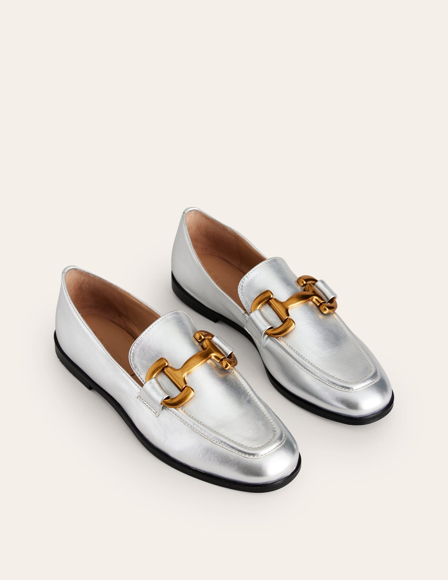 Iris Snaffle Loafers-Silver