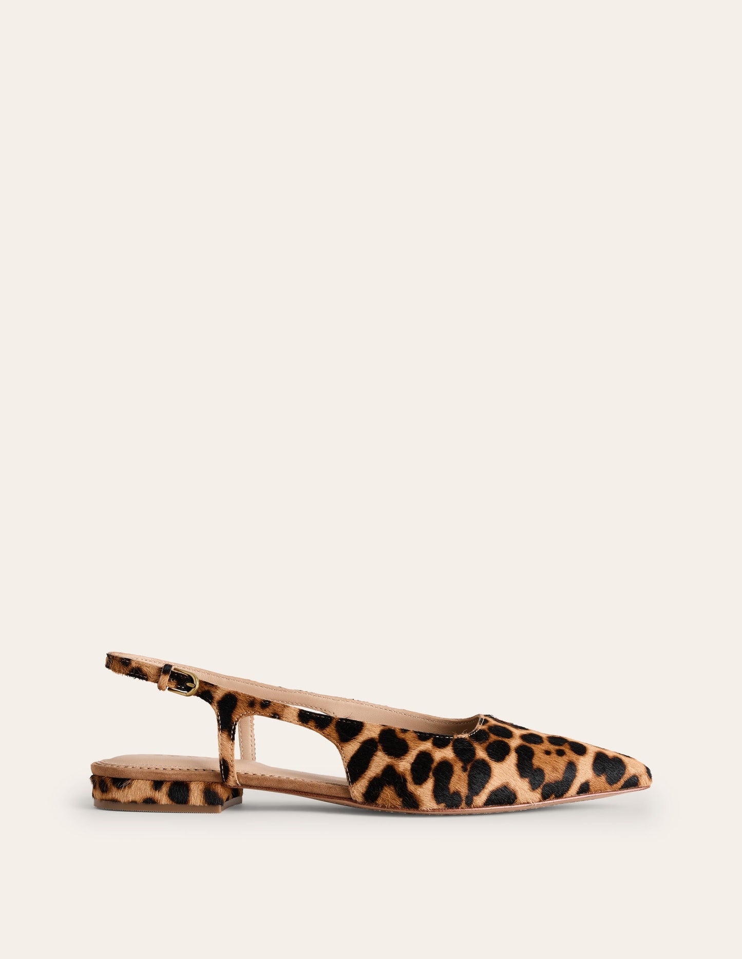 Cut Out Sling Back Flats-Leopard