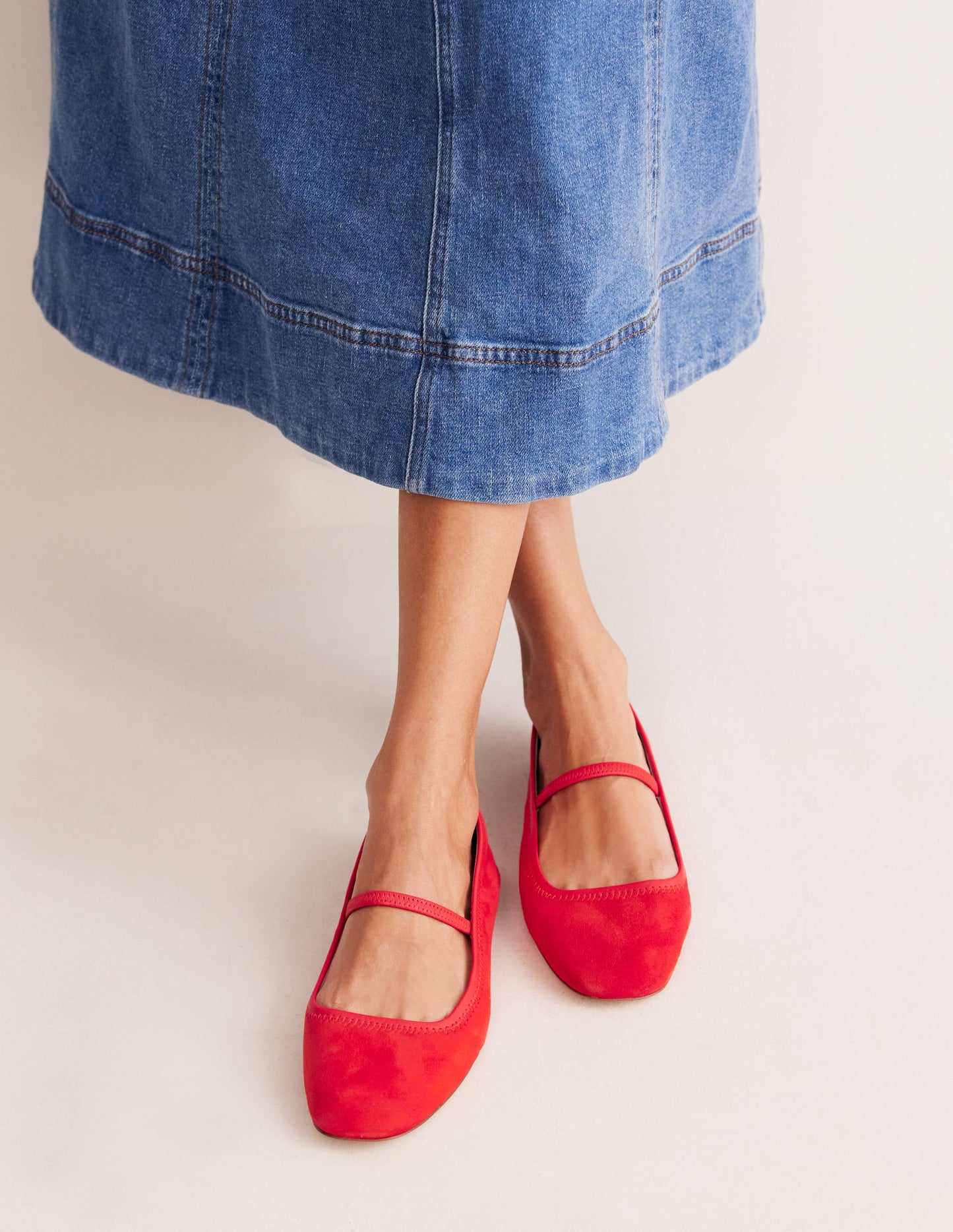 Thea Mary Jane Ballet Flat-Red