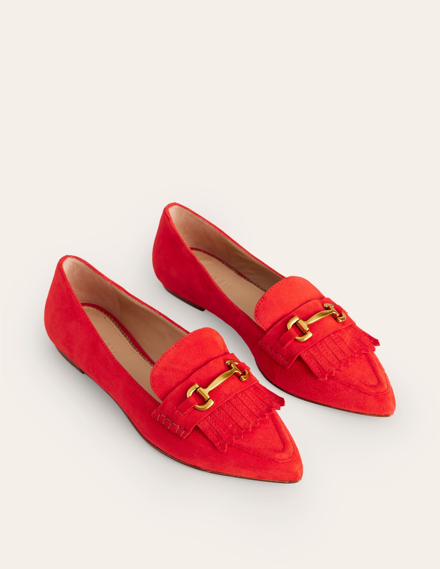 Iris Ghillie Loafers-Red Suede