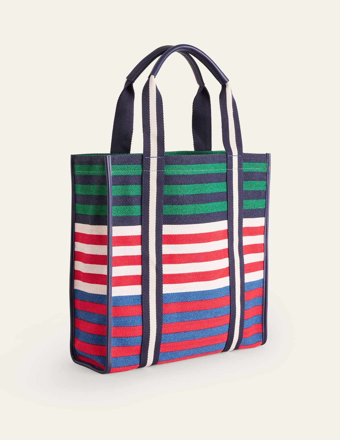 Canvas Tote Bag-Multi Stripe