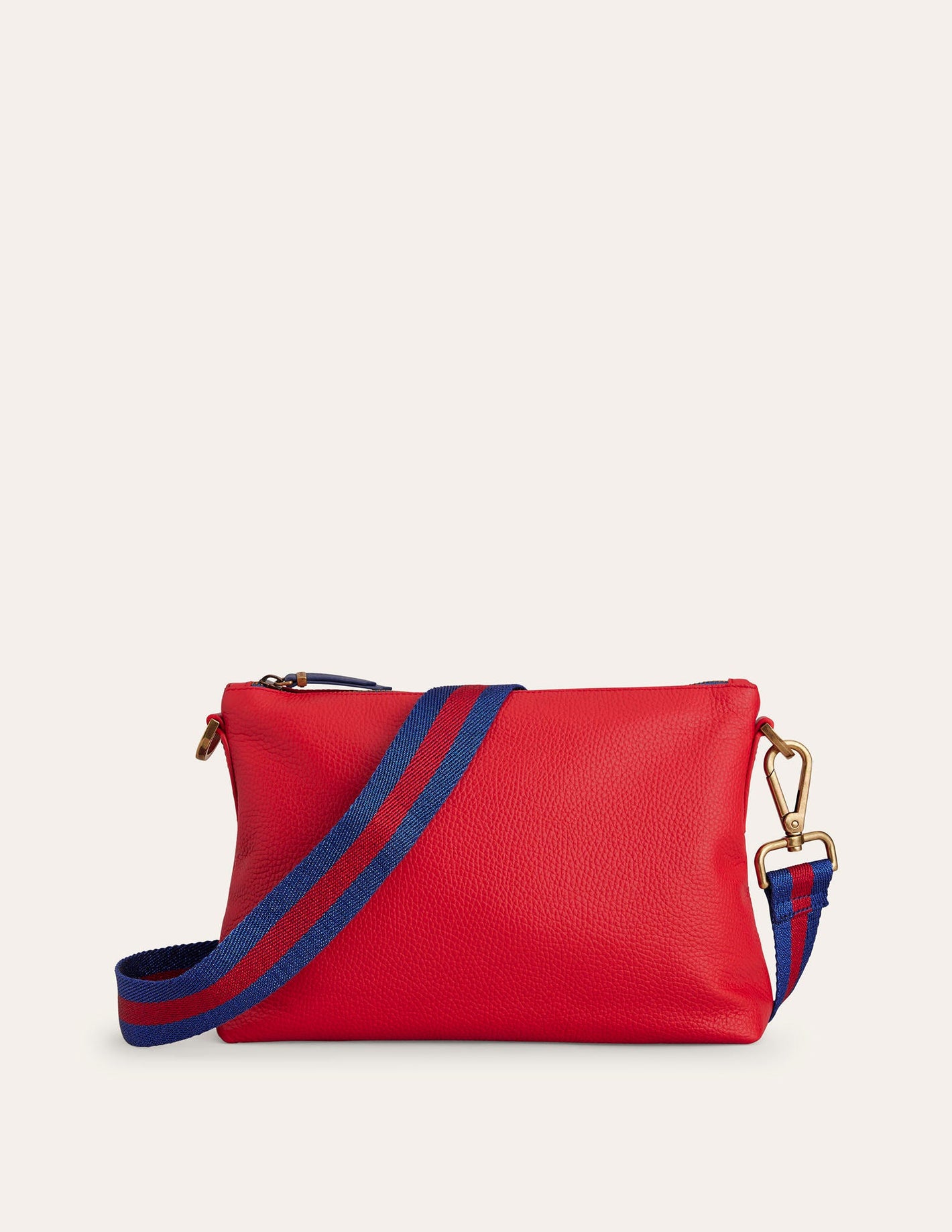 Leather Cross-body Bag-Red