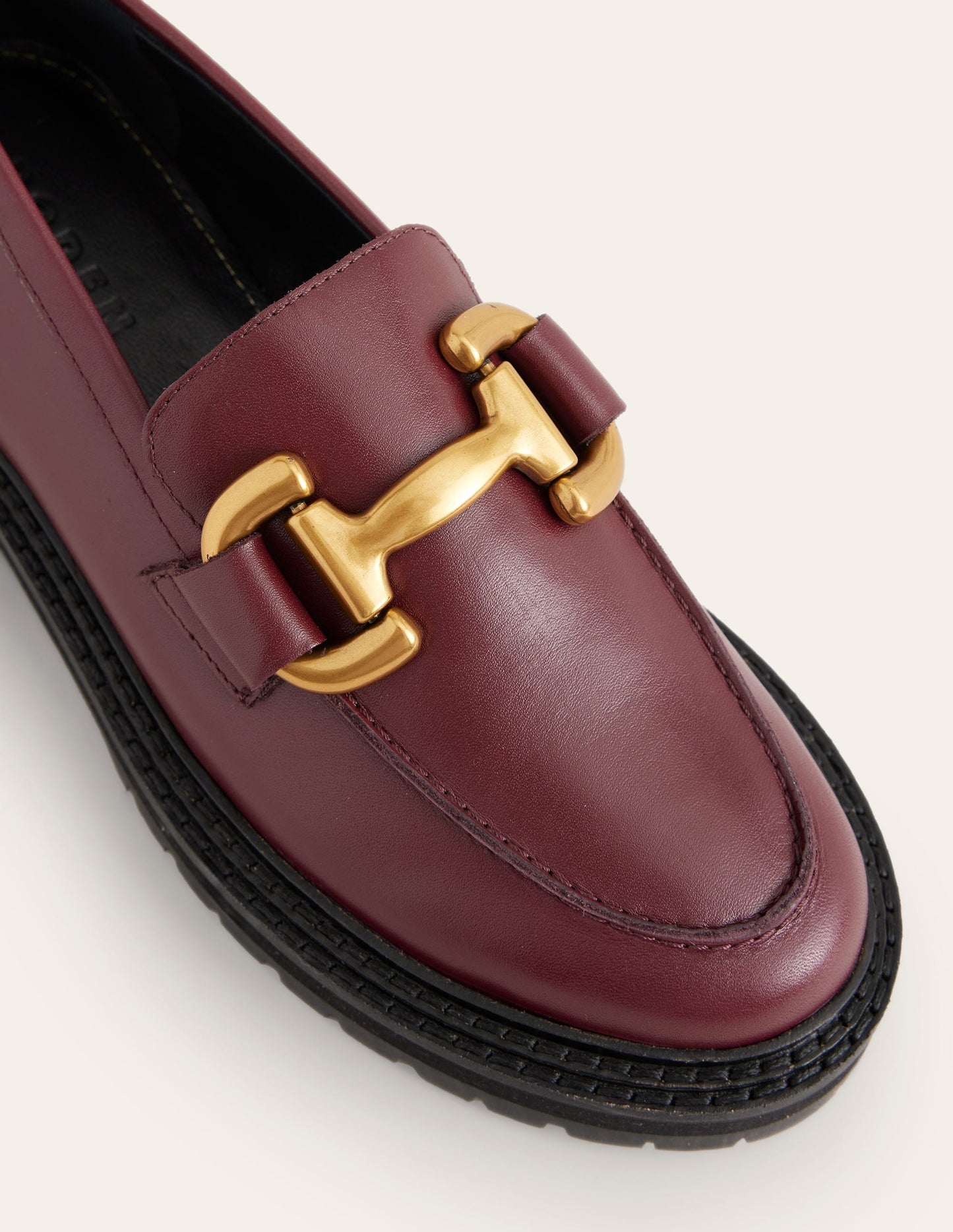 Iris Chunky Snaffle Loafers-Oxblood