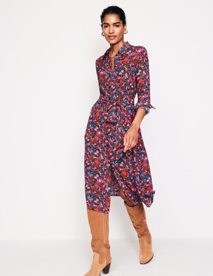 Kate Midi Shirt Dress-Bittersweet, Meadow Pop