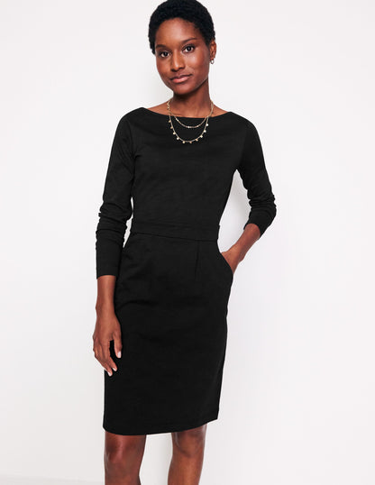 Florrie Long Sleeve Dress-Black