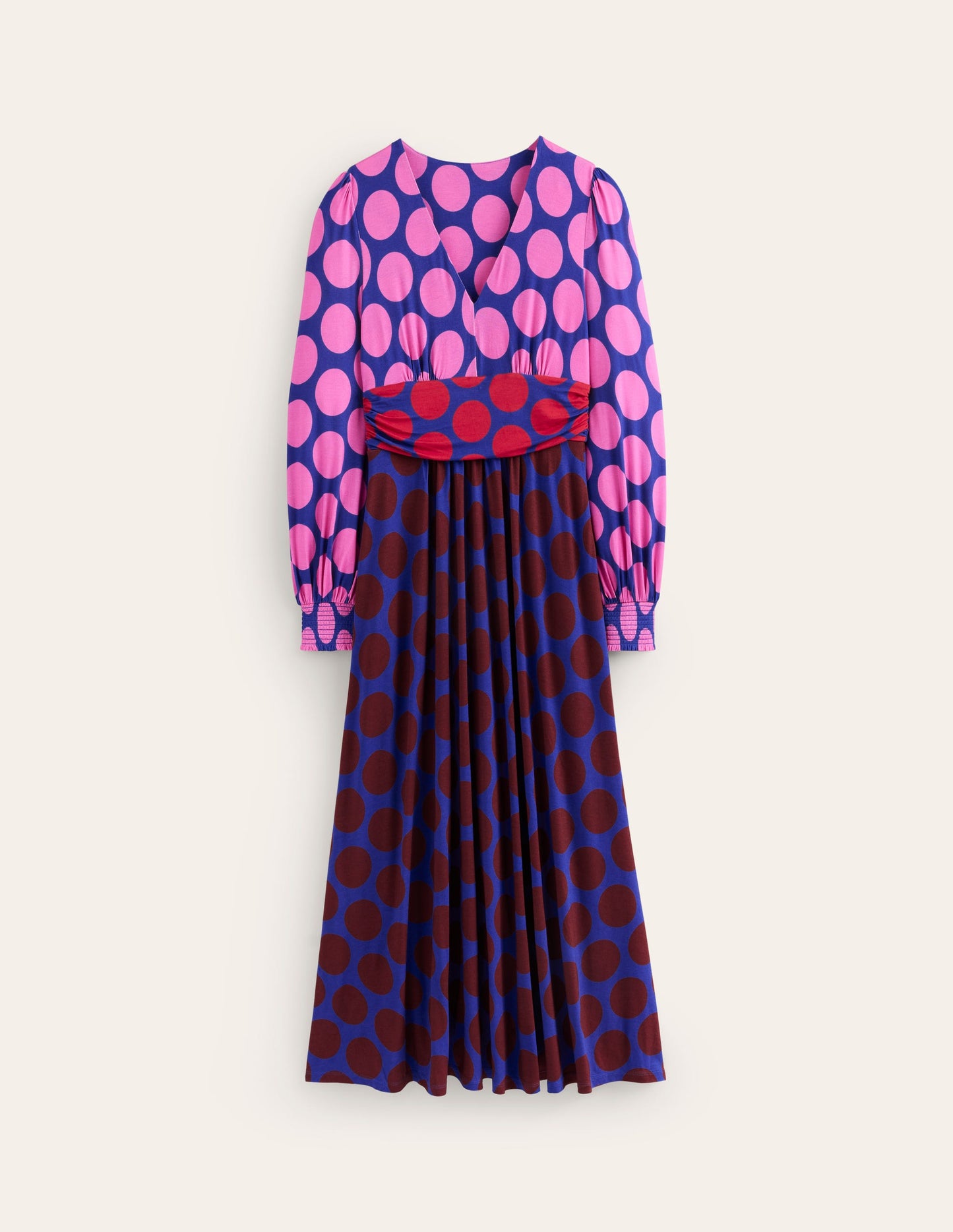 Daphne Jersey Maxi Dress-Pink Tourmaline, Large Spot