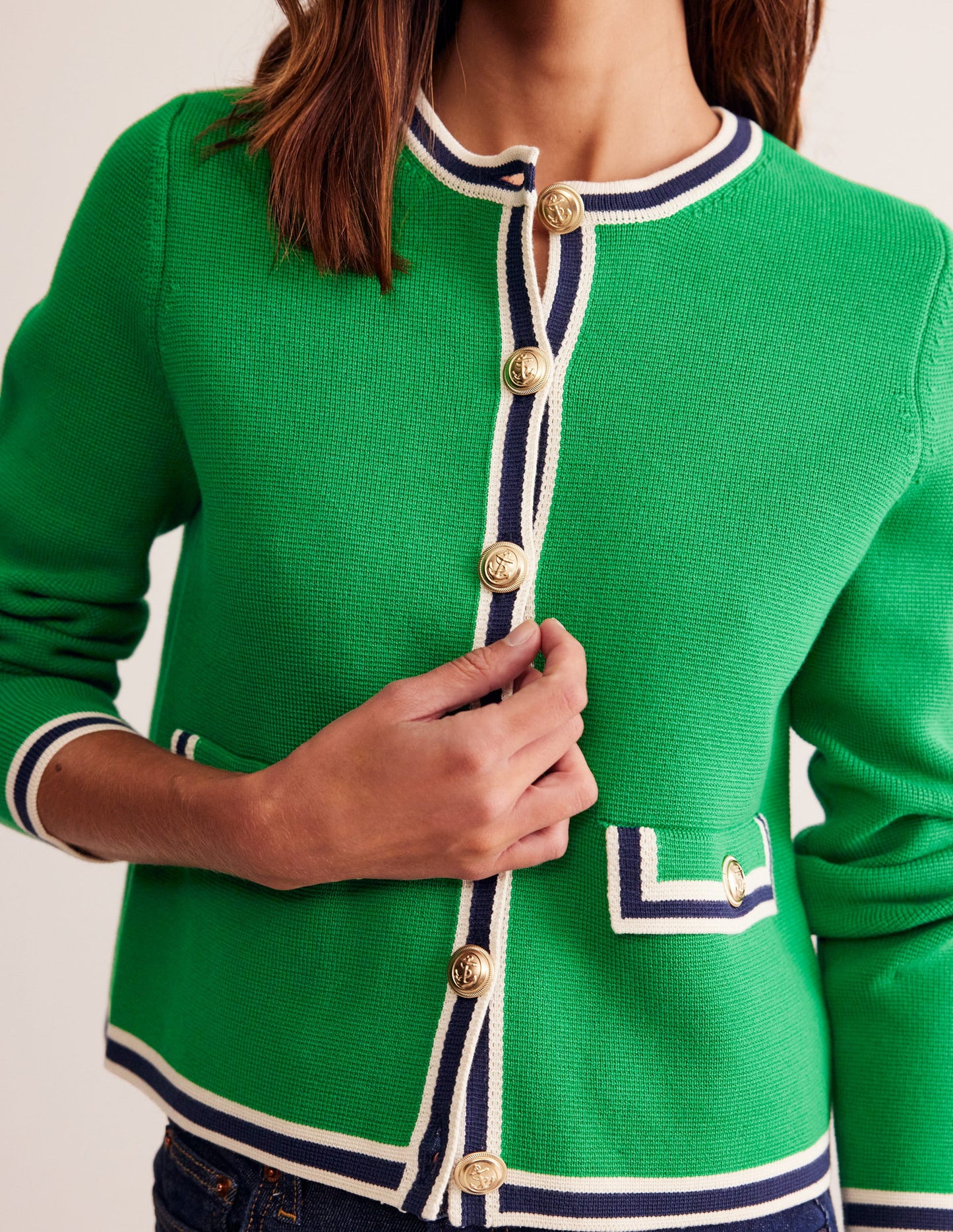 Holly Knitted Jacket-Rich Emerald Green