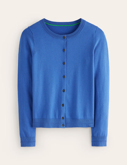 Catriona Cotton Cardigan-Blue Jay