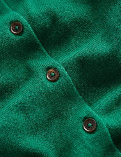 Catriona Cotton Cardigan-Malachite Green