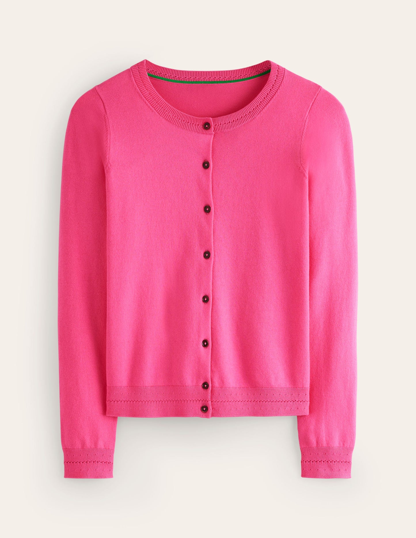 Catriona Cotton Cardigan-Carmine Rose Pink