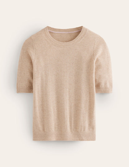 Eva Cashmere T-Shirt-Chinchilla Melange