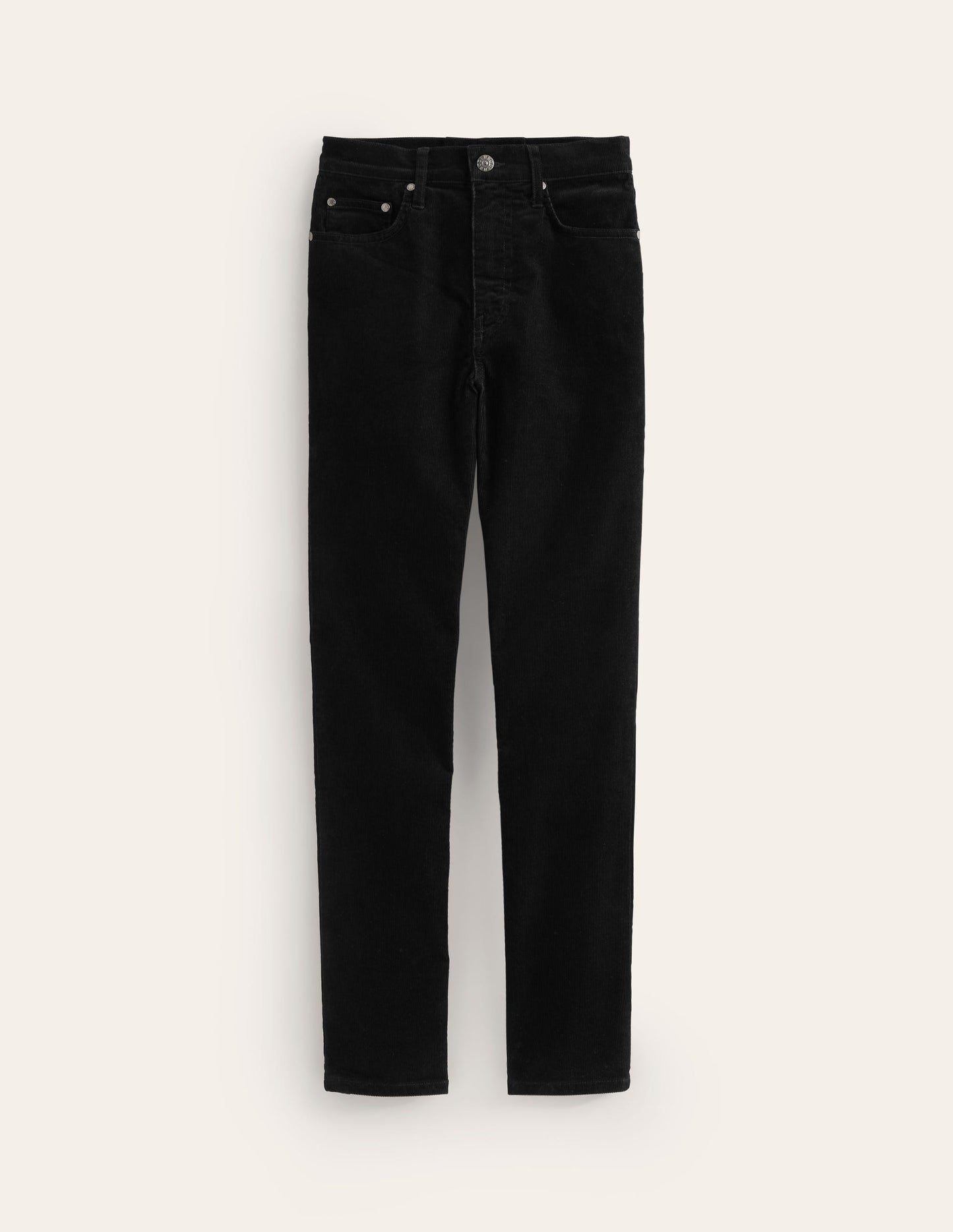 5 Pocket Cord Slim Jeans-Black