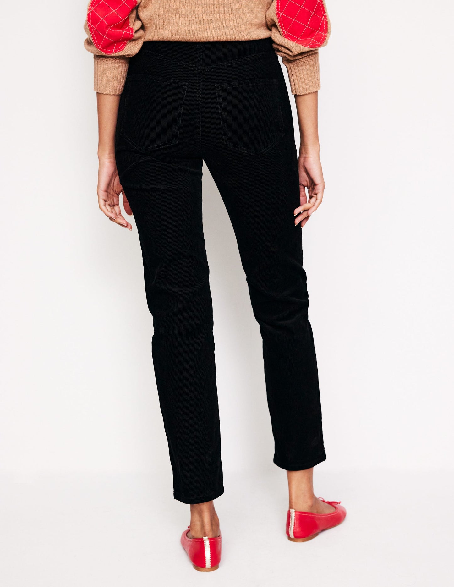 5 Pocket Cord Slim Jeans-Black