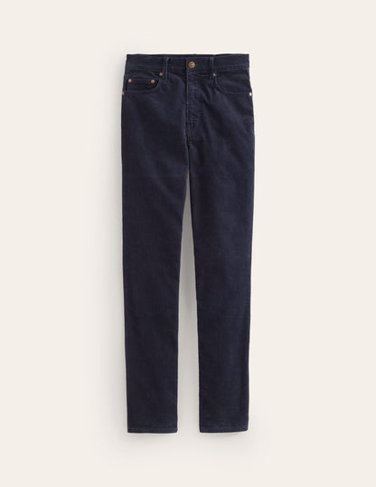 5 Pocket Cord Slim Jeans-Navy