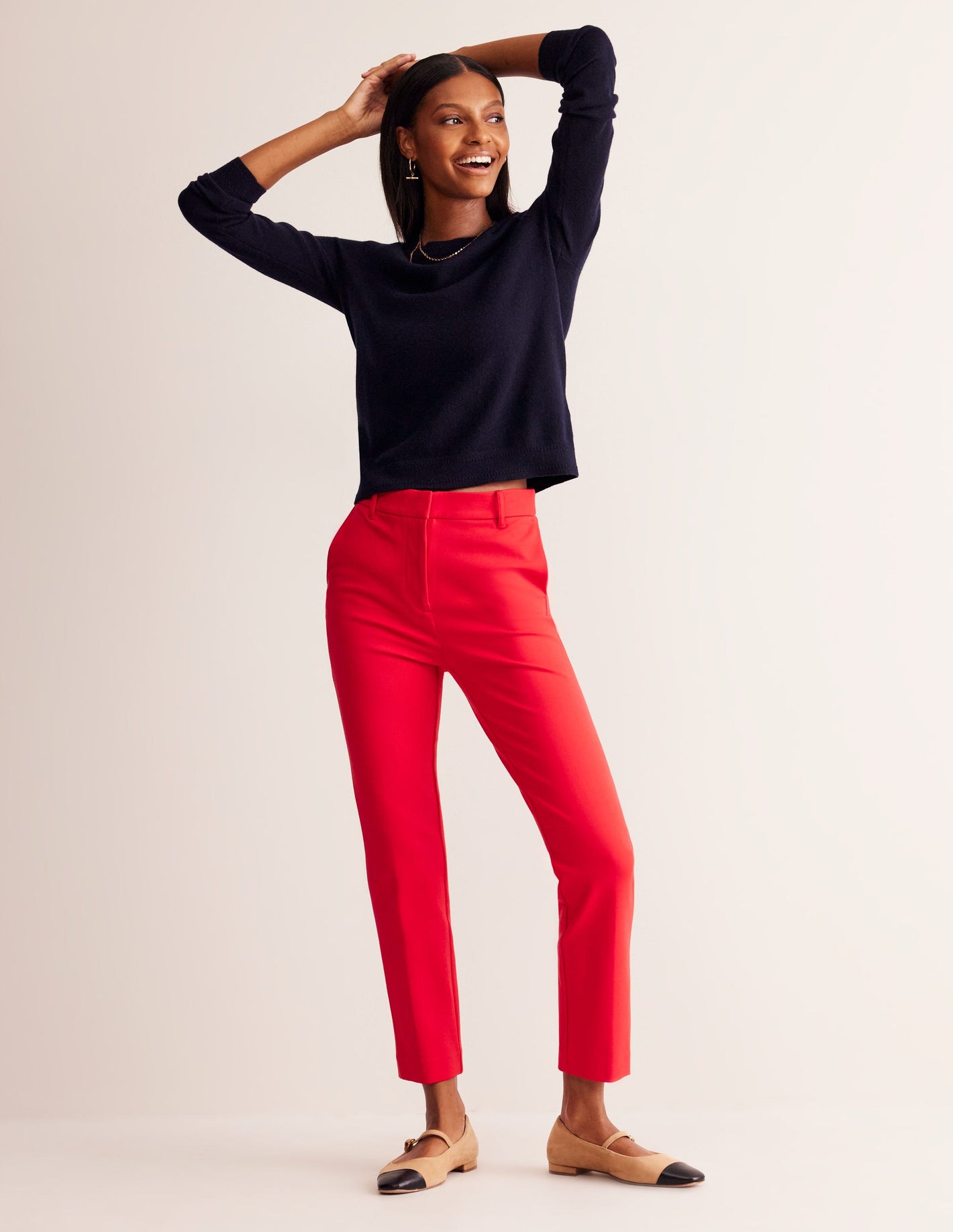 Highgate Ponte Pants-Hot Pepper