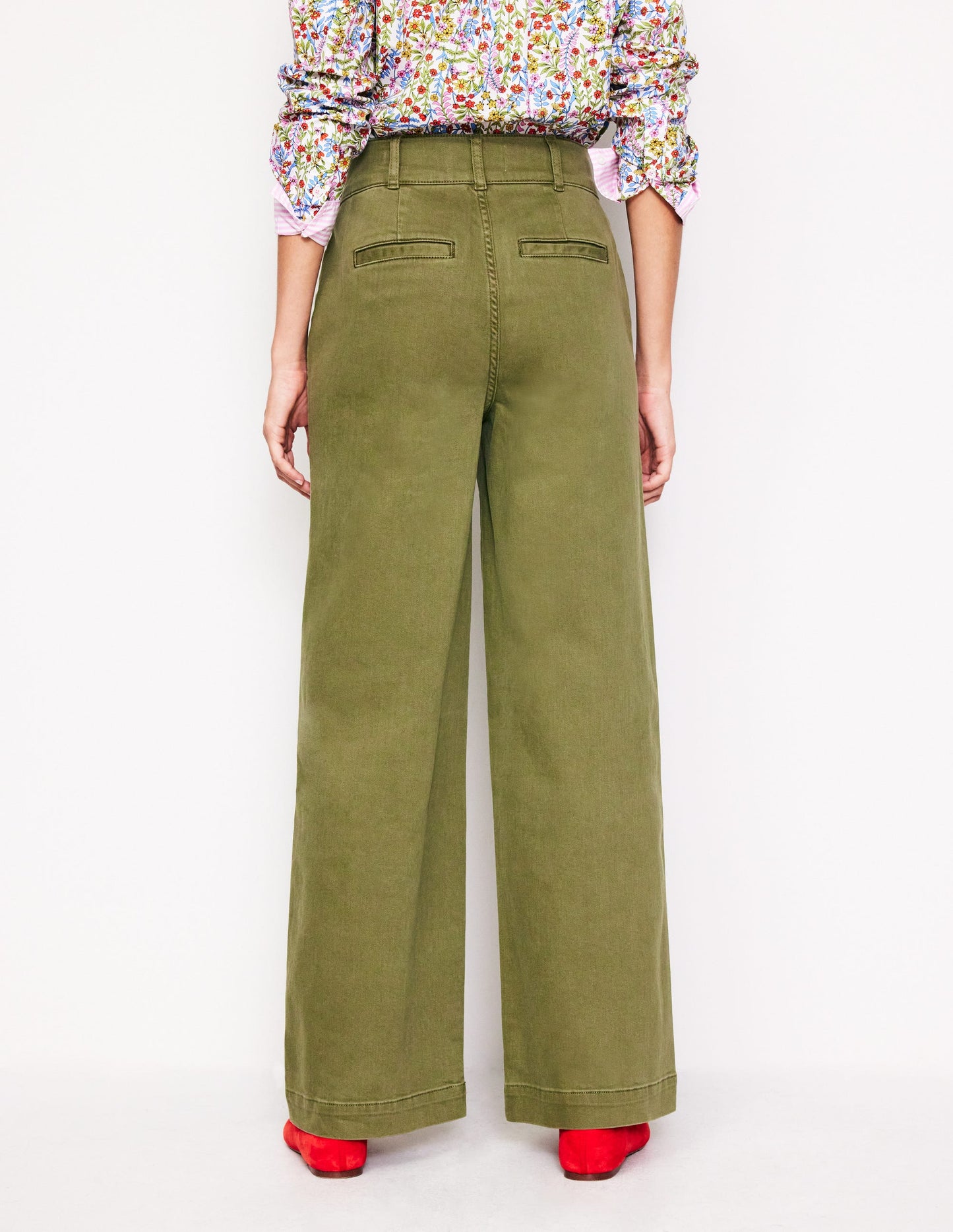 Wide Leg Cargo Pants-Oregano