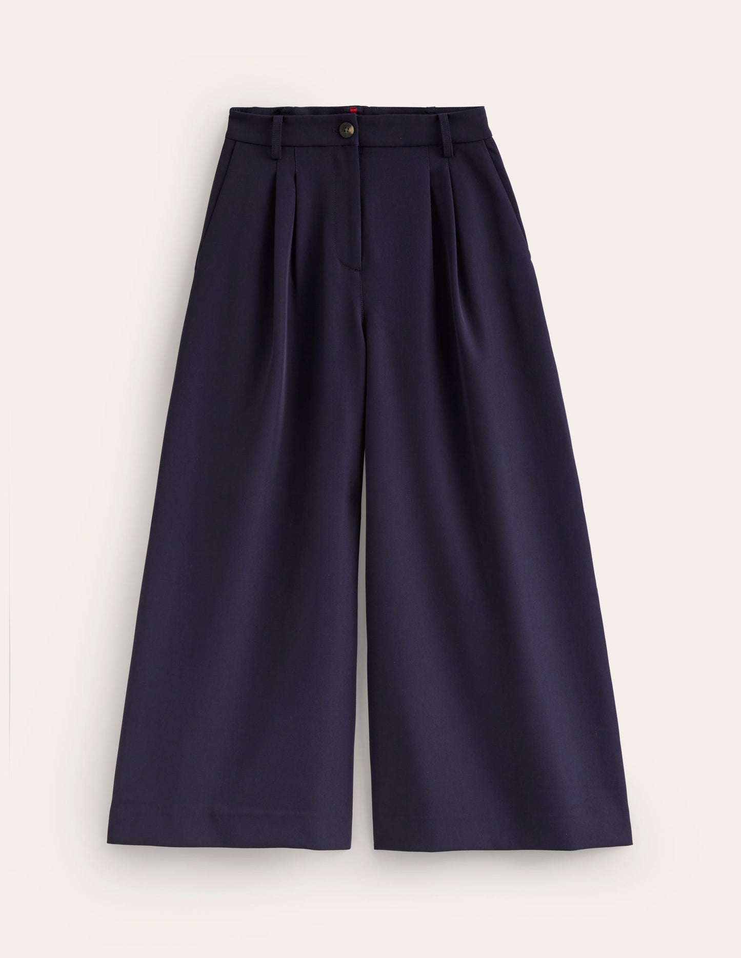 Tailored Cropped Pants-Navy