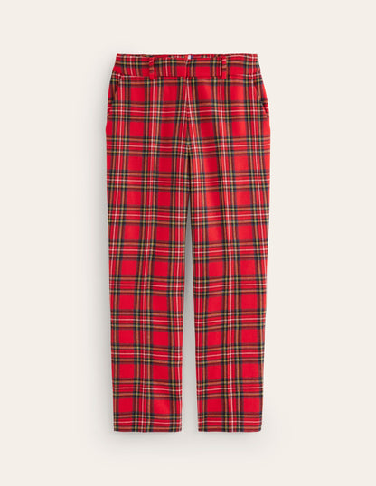 Kew Wool Blend Pants-Red and Blue Check