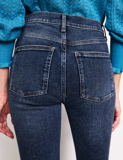 High Rise Slim Flare Jeans-Mid Vintage