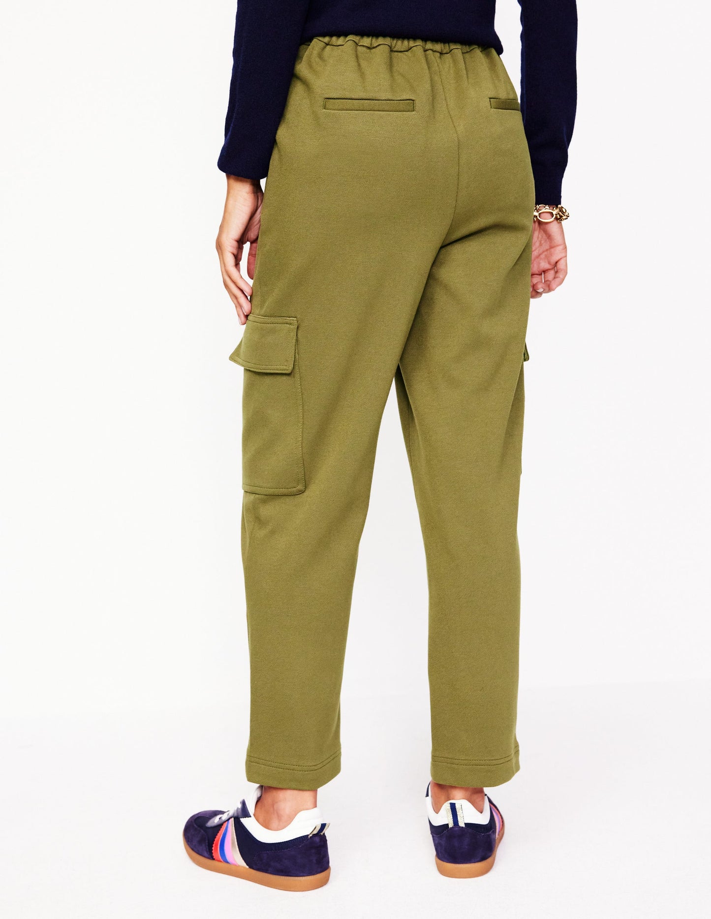 Ponte Twill Tapered Pants-Oregano