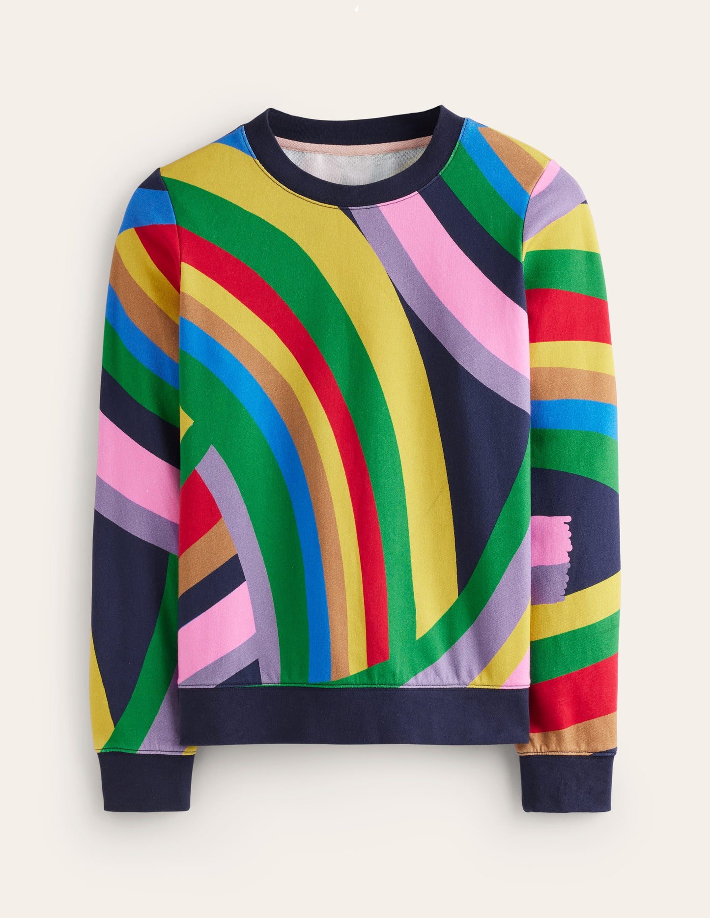 Hannah Printed Sweatshirt-Multi, Abstract Rainbow