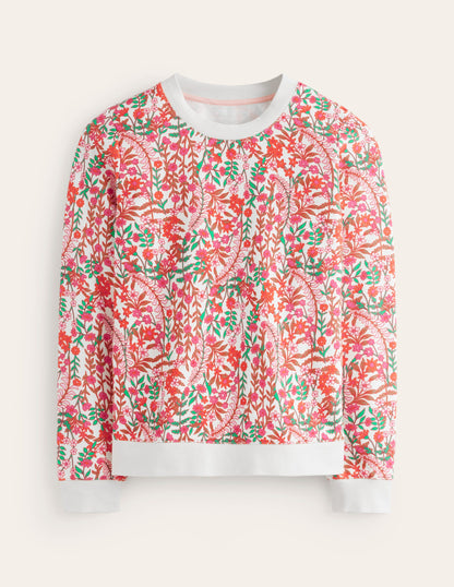 Hannah Printed Sweatshirt-Multi, Foliage Bud