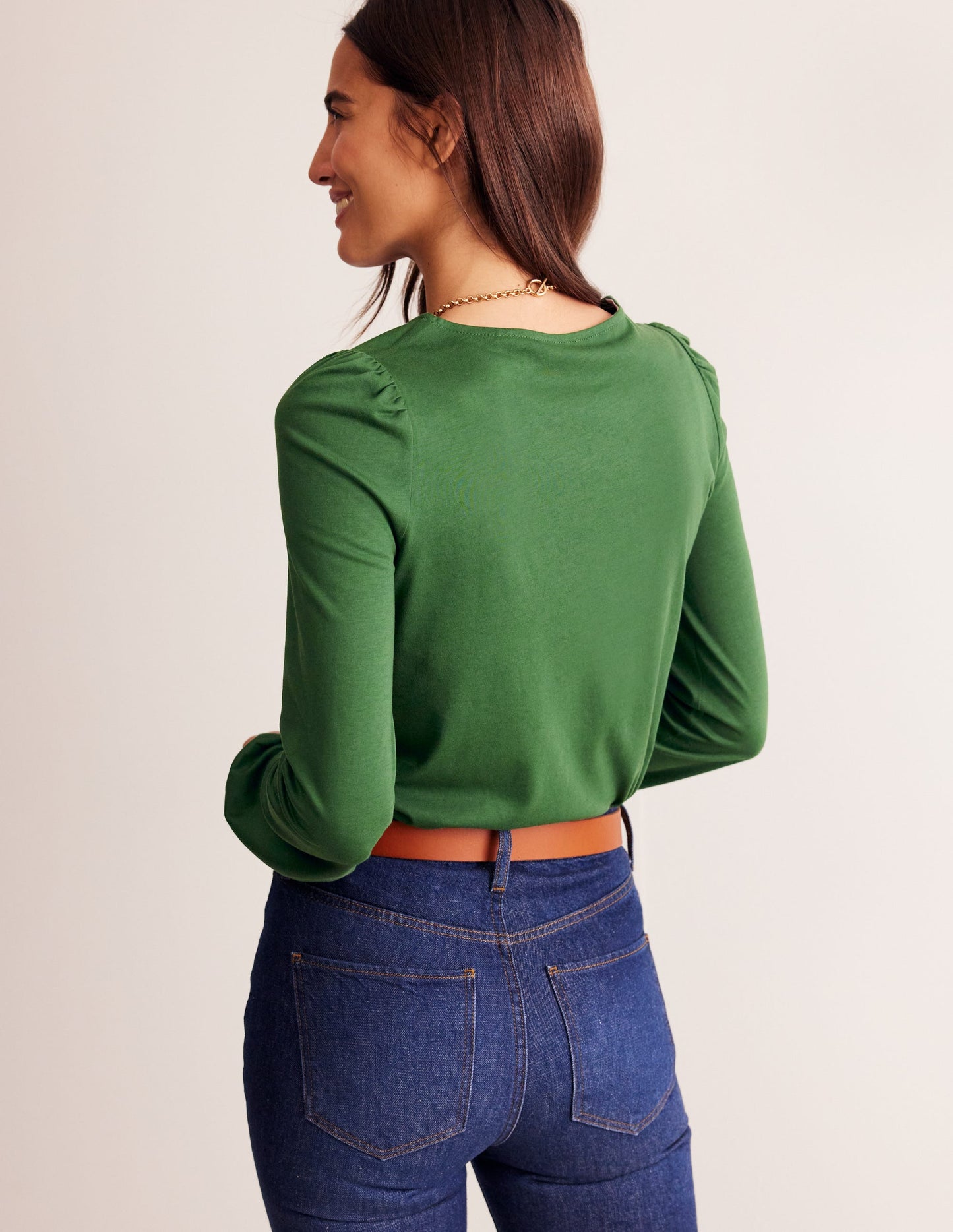 Supersoft Long Sleeve Top-Pine