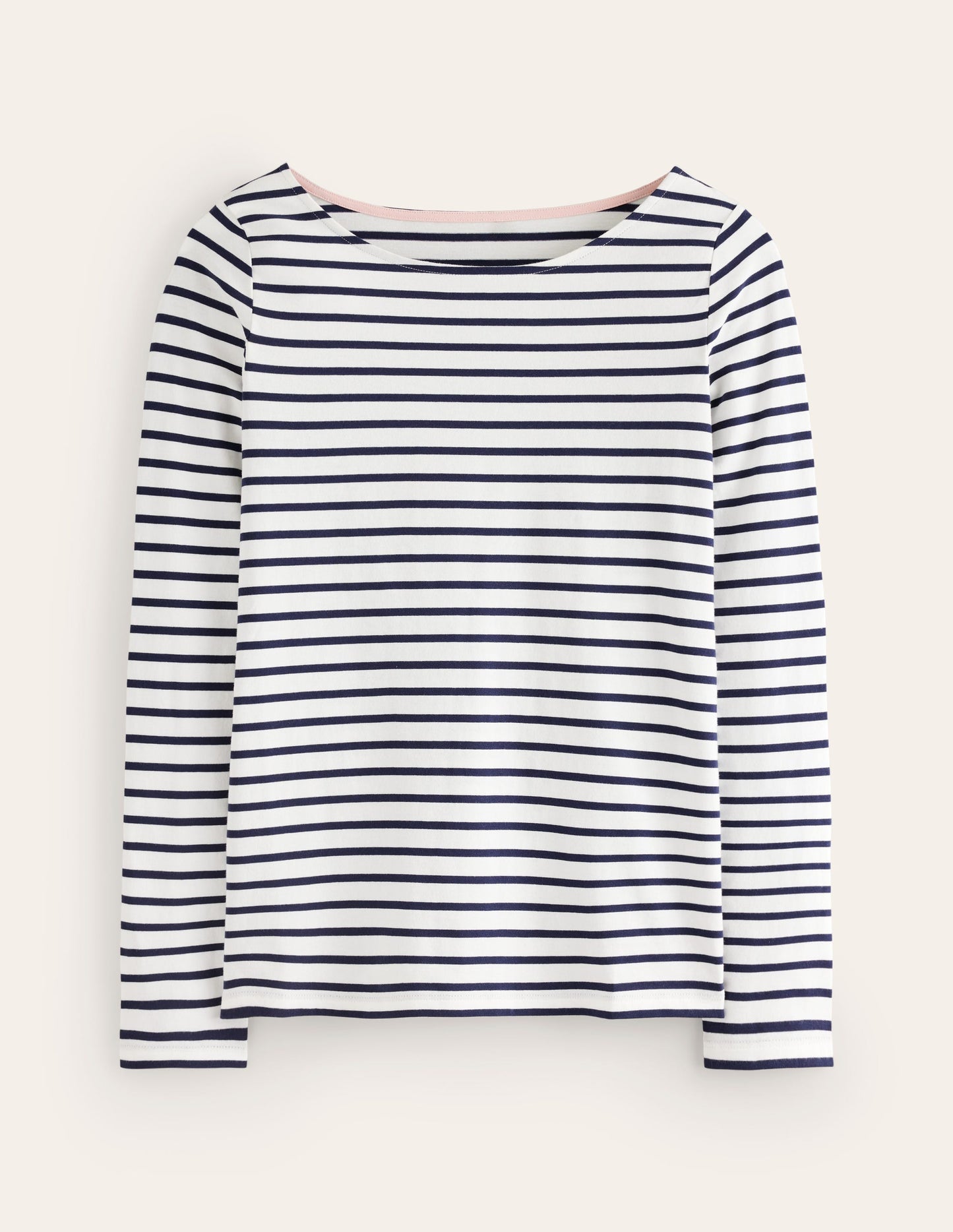 Ella Long Sleeve Breton-Ivory, Navy