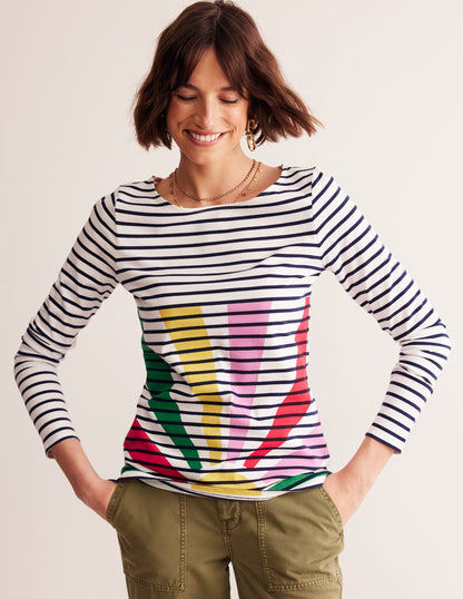 Ella Long Sleeve Breton-Multi, Sunshine Pop