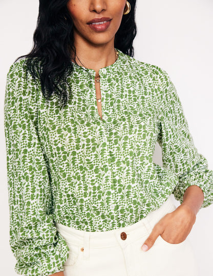 Marina Jersey Shirt-Fir Tree, Prairie Vine