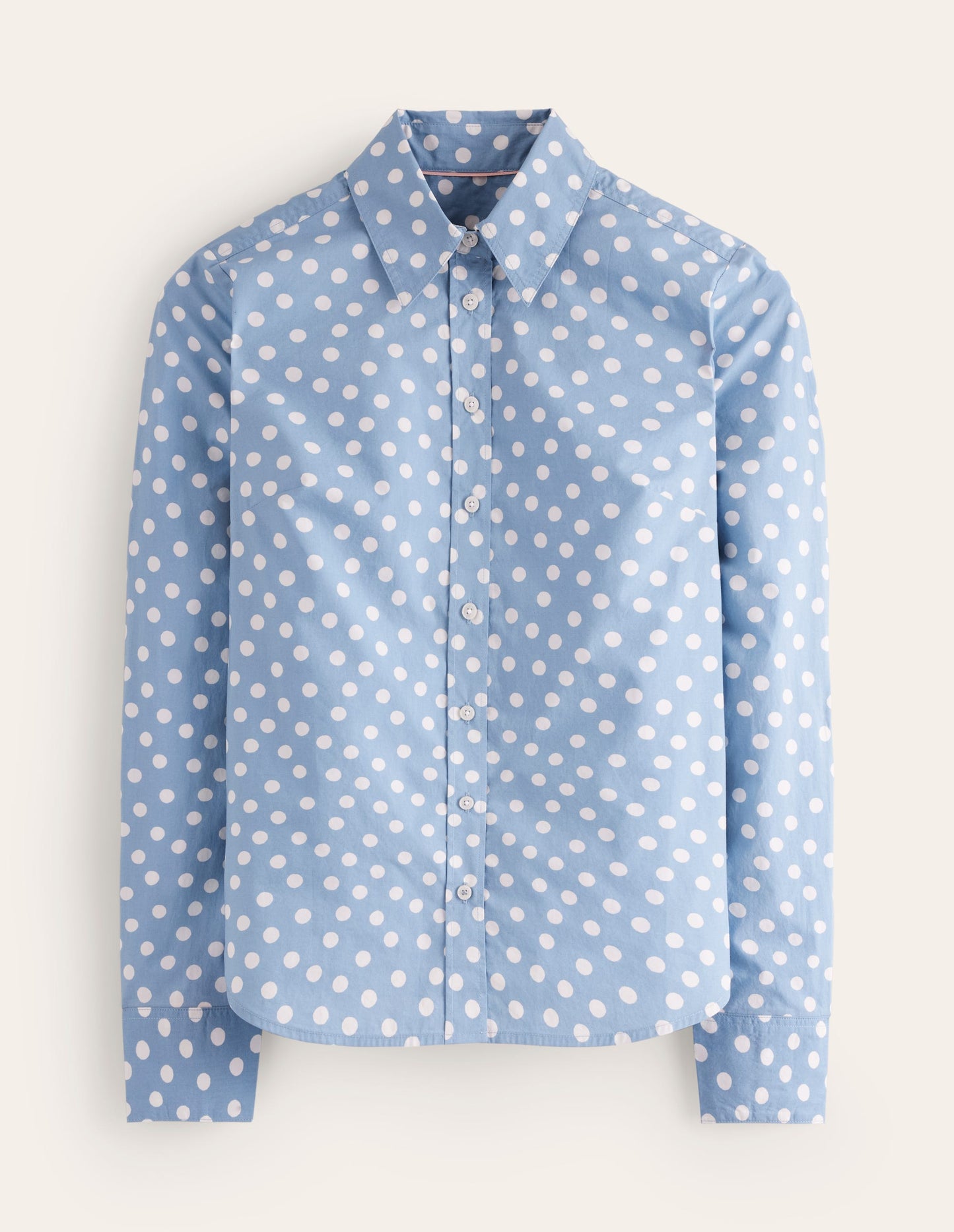 Sienna Cotton Shirt-French Blue, Abstract Dot