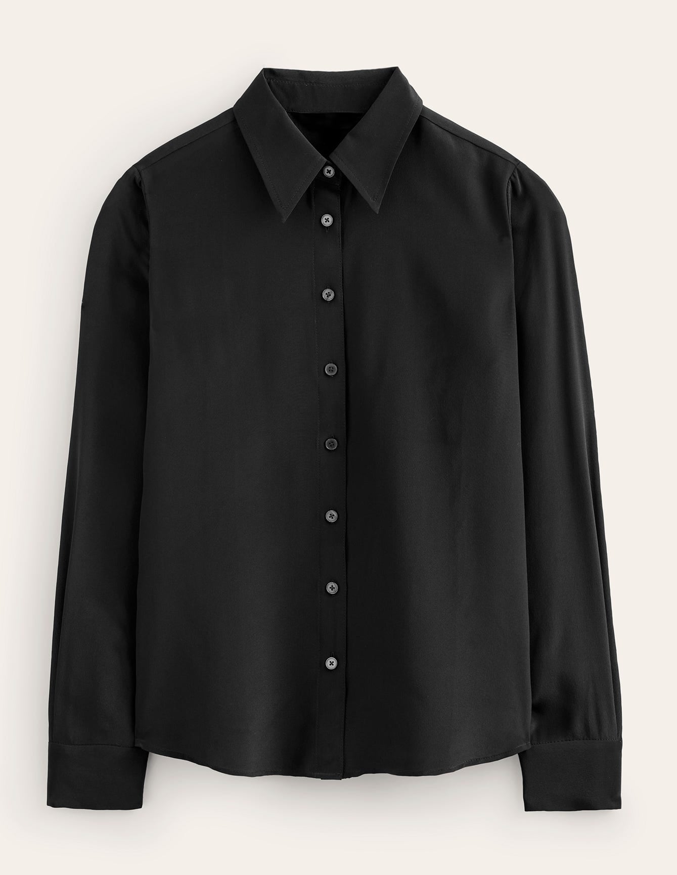 Sienna Silk Shirt-Black