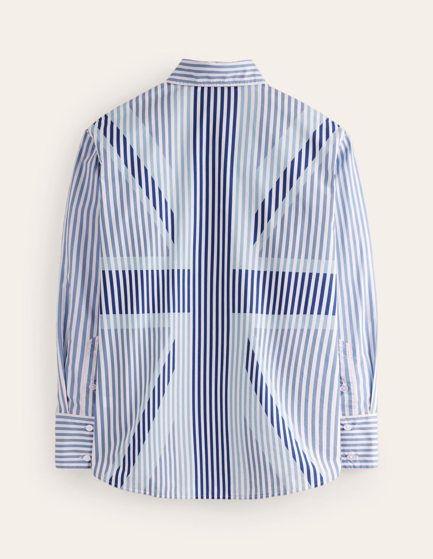 Connie Relaxed Cotton Shirt-Ticking Stripe Union Jack