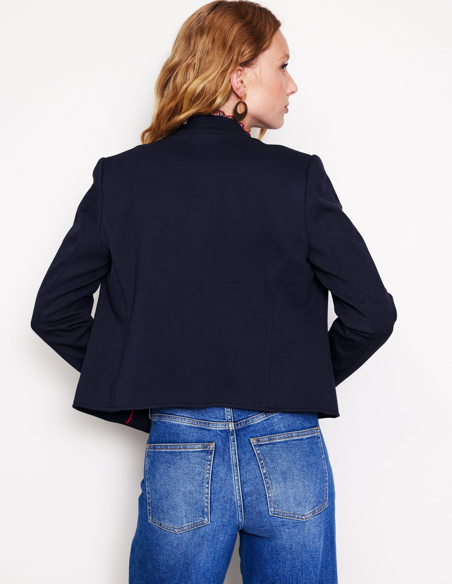 Military Ponte Jacket-Navy