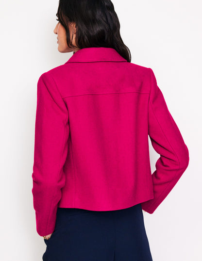 Oxford Melton Jacket-Cherry Jam