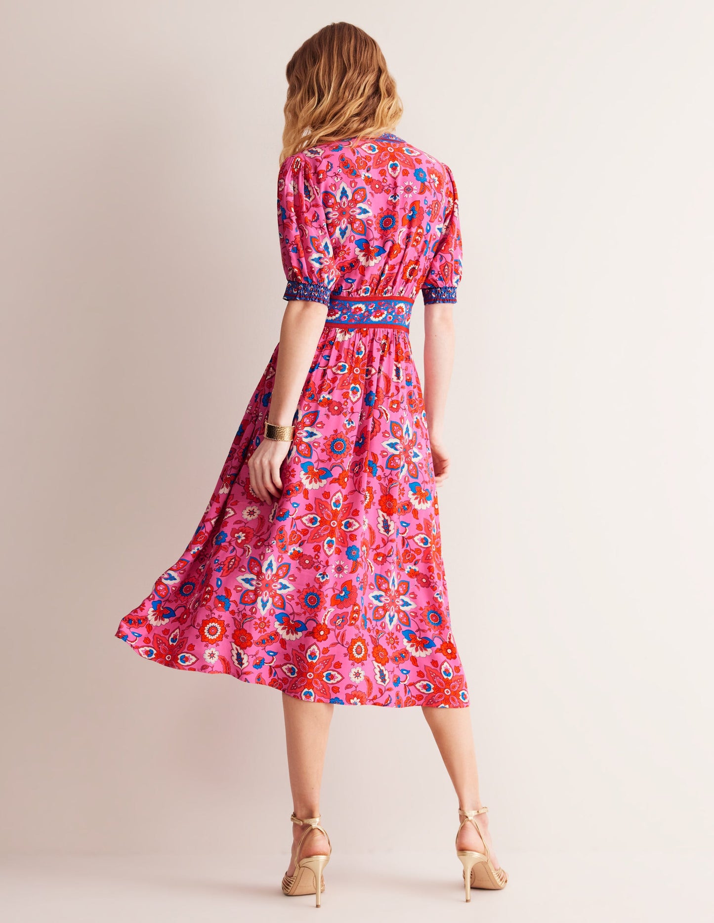 Elsa Midi Tea Dress-Sangria Sunset, Hotch